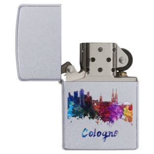 Zippo aansteker Cologne watercolor open