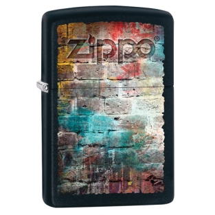 Zippo aansteker grunge brick wall