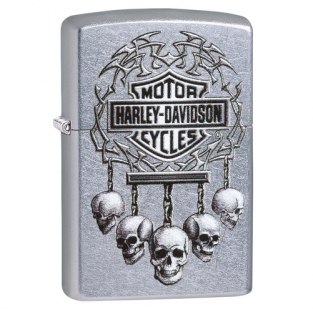Zippo aansteker Harley-Davidson Five Skulls