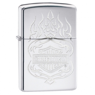 Zippo aansteker Harley-Davidson Logo in Flame