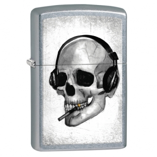 Zippo aansteker headphone skull