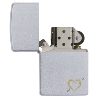 Zippo aansteker Heart and Arrow open