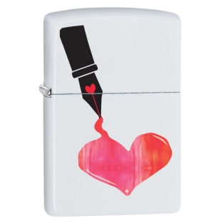 Zippo aansteker inked heart