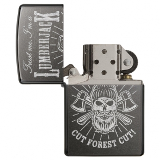 Zippo aansteker Lumberjack open