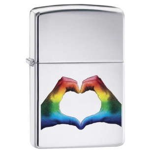 Zippo aansteker Rainbow Hands