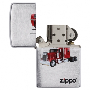 Zippo aansteker Red Diesel Truck open