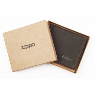 Zippo Money Clip Card Wallet Bruin verpakking