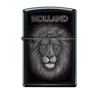 Zippo aansteker Black and White Lion Holland
