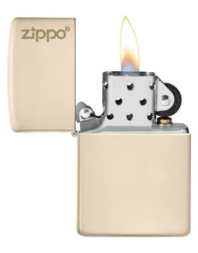 Zippo aansteker Flat Sand with Zippo logo