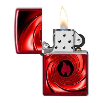 Zippo Aansteker Red Swirl Design 2