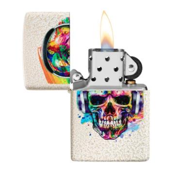 Zippo aansteker skull headphones design