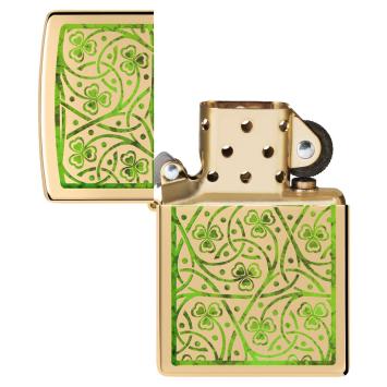 Zippo aansteker Clover Leaves Design 4