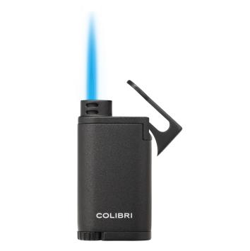 Colibri aansteker Single Jetflame Belmont Metallic Black Vlam