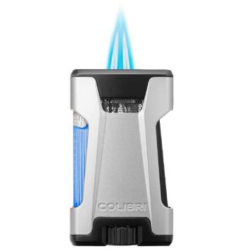 Colibri aansteker Double Flame Rebel Chrome Met Vlam