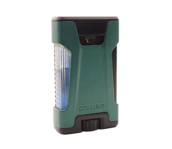 Colibri aansteker Double Flame Rebel Green Schuinaanzicht