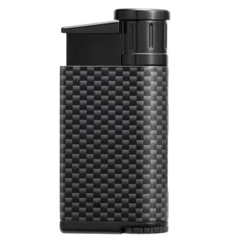 Colibri Aansteker Evo Carbon Fiber Single Jet Flame Black Achterkant