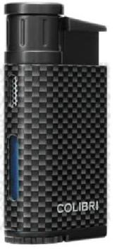 Colibri Aansteker Evo Carbon Fiber Single Jet Flame Black Schuinaanzicht