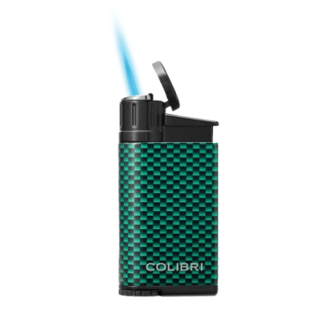 Colibri Aansteker Evo Carbon Fiber Single Jet Flame Green Vlam