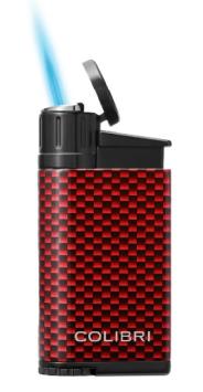 Colibri Aansteker Evo Carbon Fiber Single Jet Flame Red Vlam