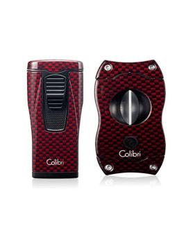 Colibri Triple Flame Monaco Carbon Fiber rood giftset