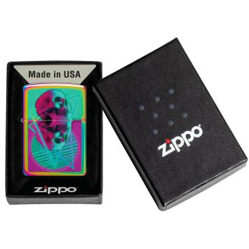 Zippo aansteker Skull Mirrored