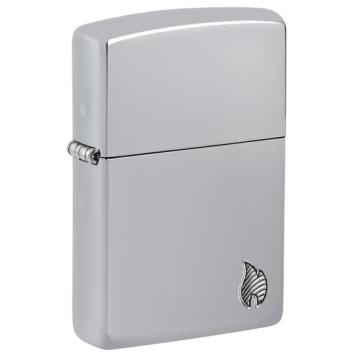 Zippo aansteker Armor Case Chrome with Flame
