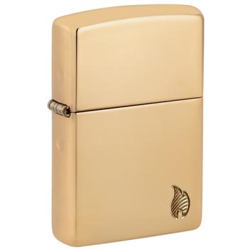 Zippo aansteker Armor Case Brass with Flame