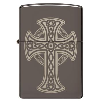 Zippo aansteker Celtic Cross Design Antique Silver