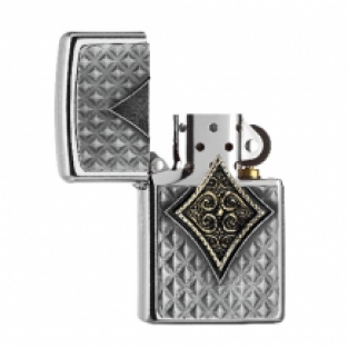 Zippo aansteker Diamond Cards open