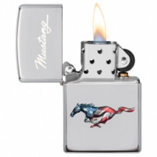 Zippo aansteker Ford Mustang American Flag open