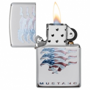 Zippo aansteker Ford Mustang Logo open