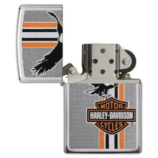 Zippo aansteker Harley-Davidson Logo & Eagle open