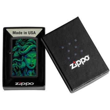 Zippo aansteker Medusa Design zwart