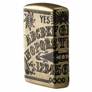 Zippo aansteker Ouija Bord zijkant