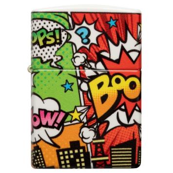 Zippo aansteker Pop Art City Design vooraanzicht