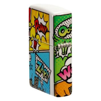 Zippo aansteker Pop Art City Design zijaanzicht rechts