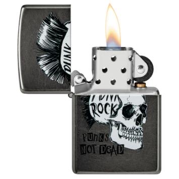 Zippo aansteker Punk Rock Skull Design open