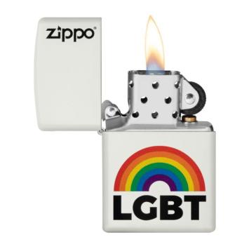 Zippo aansteker rainbow design LGBT open