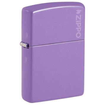 Zippo aansteker Smokey Lavender with logo