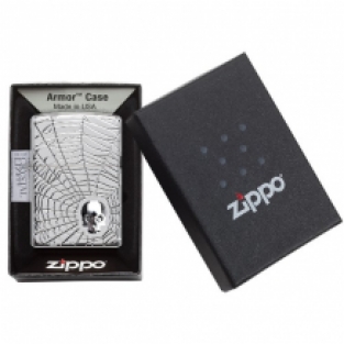 Zippo aansteker Spider Web Skull verpakking