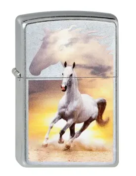 Zippo aansteker White horse
