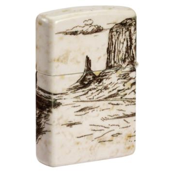 Zippo Wild West Scene Design achterzijde