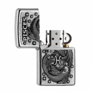 Zippo aansteker Zodiac Pisces open