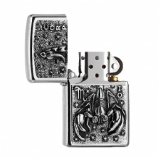 Zippo aansteker Zodiac Scorpio open