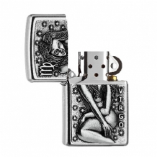 Zippo aansteker Zodiac Virgo open