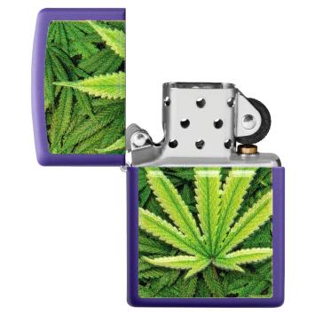 Zippo aansteker Cannabis open