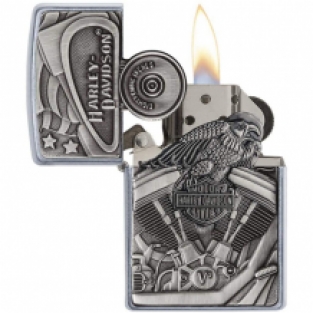 Zippo aansteker Harley Davidson Emblem Trick