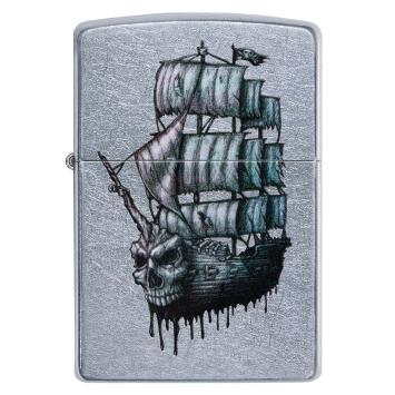 Zippo aansteker Pirate ship skull tattoo