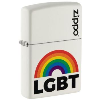 Zippo aansteker rainbow design LGBT zijkant