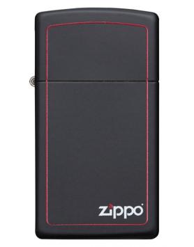 Zippo aansteker Slim Black Matte Zippo Border